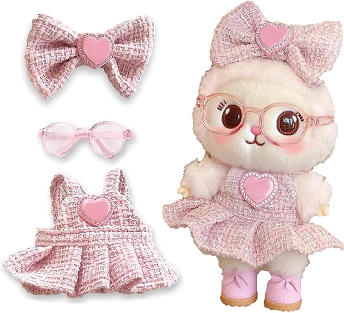 17cm Doll Clothes Set & Outfit Set for 17cm Dolls - Premium Fashion Dresses with Accessories, Luxury Chic Doll Clothing & Style Bundle,Just Clothes (Style F)