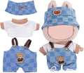 17cm Doll Clothes Set, Premium Jeans & Knitted Sweater Outfit for 17cm 15cm Dolls, Cute Dress Up Fashion, No Doll Included (Blue, 17cm/15cm)