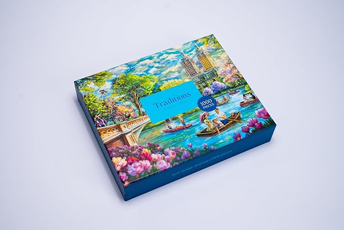 Bow Bridge Boating | Traditions by Mosaic Puzzles - 1000 Piece Puzzle