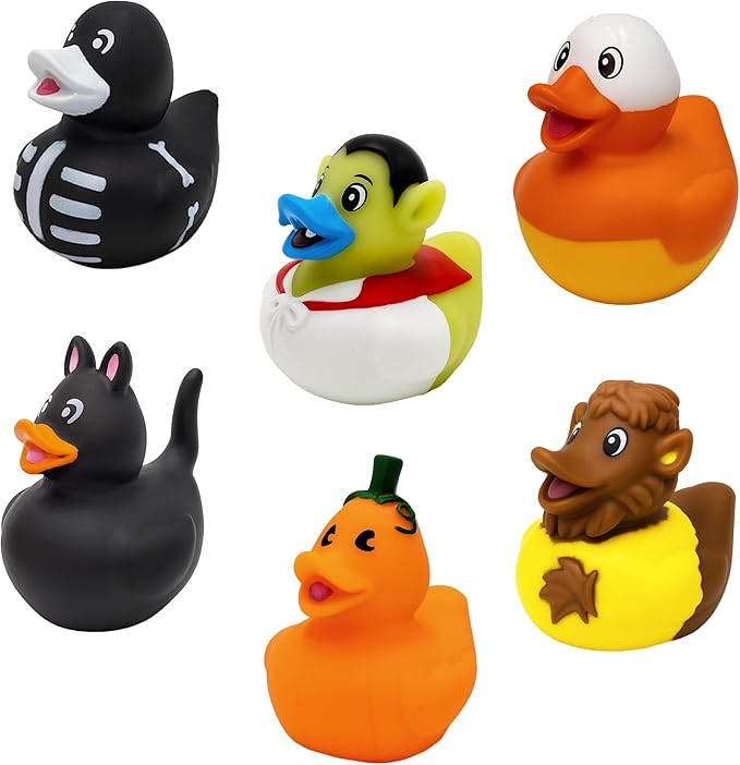 Halloween Rubber Duck Toy Duckies for Kids, Fun Bath Birthday Gifts Baby Showers Summer Beach and Pool Activity, 2" (100-Pack)