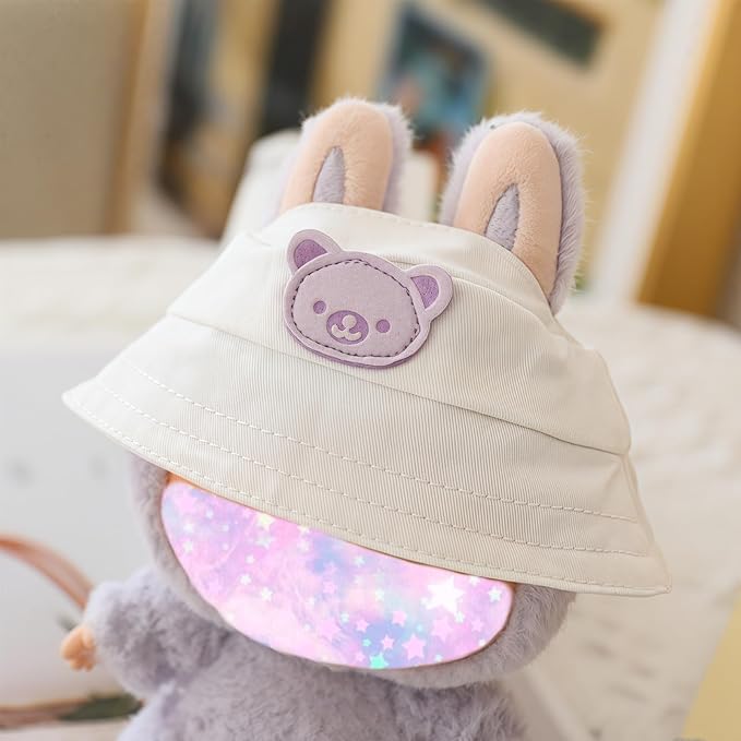 17cm Doll Clothes Set, 5 Pieces Dress Outfit Set for 6.7inch Doll Suit, Fashion Chic Hat & Clothes Accessories for 1st/2nd/3rd Gen Dolls Play & Display Purple