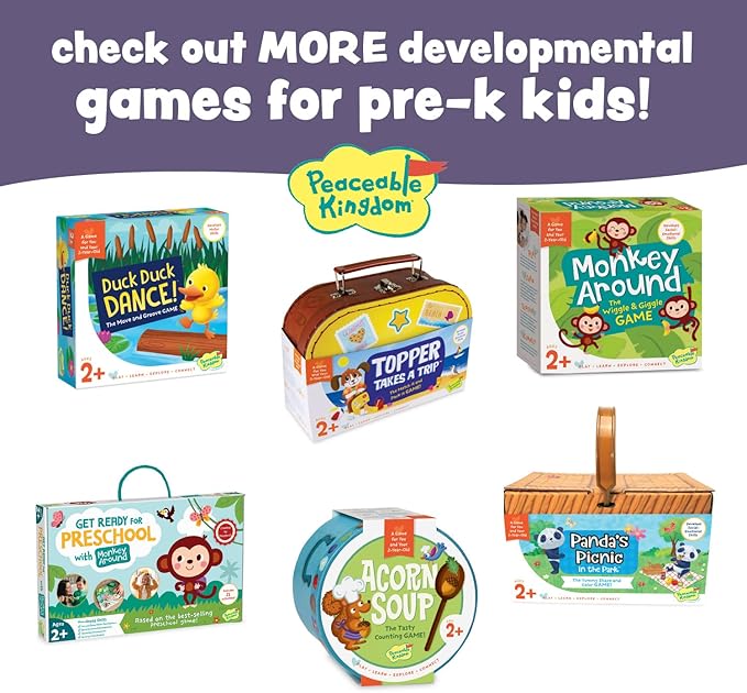 Peaceable Kingdom Where's Bear? The Hide and Find Stacking Block Game for 2 Year Olds