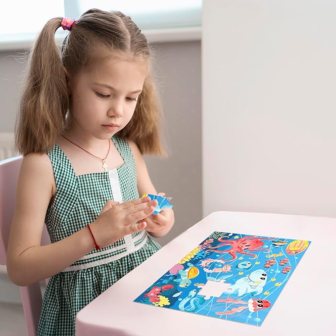 QUOKKA Puzzles for Kids Ages 3-5 - 30 Pieces Puzzles for Toddlers 2-4 - Sea World Learning Jigsaw Puzzles for Kids 4-6 Years Old - Educational Toys for Boy and Girl