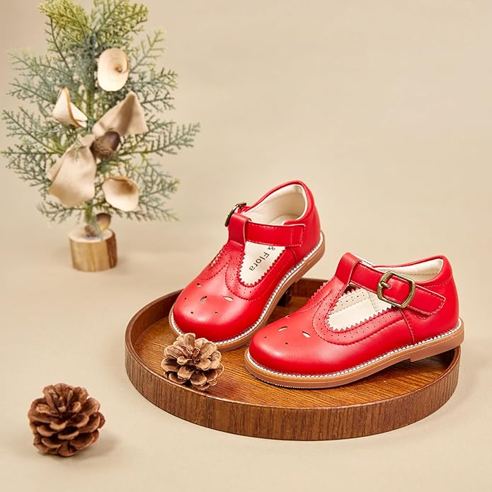 Felix & Flora Toddler Little Girl Mary Jane Dress Shoes - Ballet Flats for Girl Party School Shoes