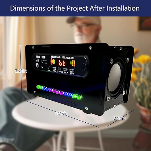 YYSOLDER Speaker Soldering Practice Kit Raaadio AUX Player Level Indicator Dual Channel Electronic Project kit DIY Electronic kit