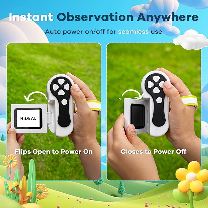 HP60 IPS Microscope for Kids: [Auto On & Off] [3-in-1] 2" Portable Handheld Microscope Miniscope, Pocket Mini Scope Educational Science Kit, Christmas Birthday Gifts for Kids, PC View, White