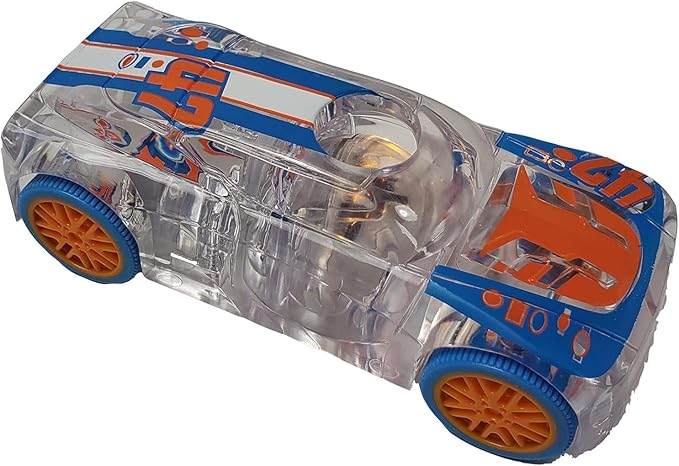 No. 47, LED Light Up Pull Back Race Car, Toy Vehicle for Kids 3 and Up