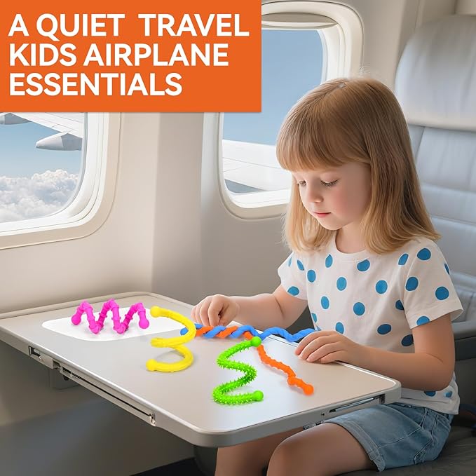Fidget Toys Sensory Stick: Textured Sensory Toy Suitable for Children and Adults, Relieves Stress and Anxiety, Classroom Travel Essentials, 6PCS， Suitable for Autism and ADHD.