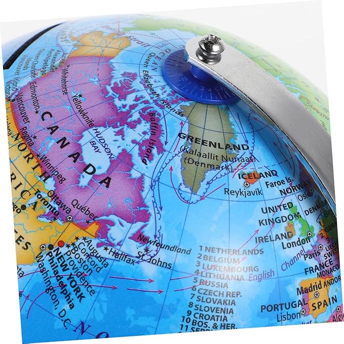 Globe Shape Coin Storage Earth Piggy Bank for Kids Decorative World Map Coin Bank