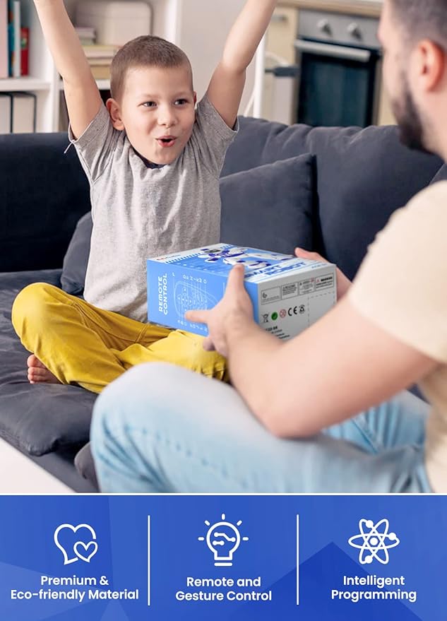 Robot Toys for Kids,Programmable Remote Control Smart Walking Dancing Robot Toy with Gesture & Sensing for Age 4 5 6 7 8 9 10 Year Old Boys for Birthday Present,Red