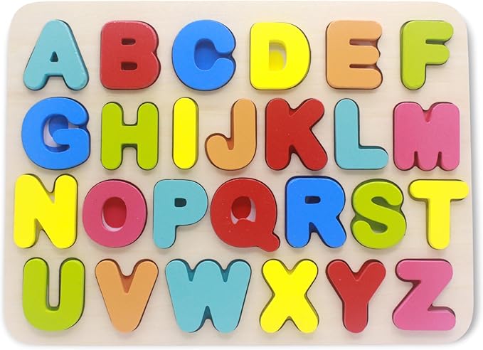 You&Xi Toddler Puzzles for Kids Age 3-4 Years Old-Wooden Learning Alphabet Preschool Puzzles…