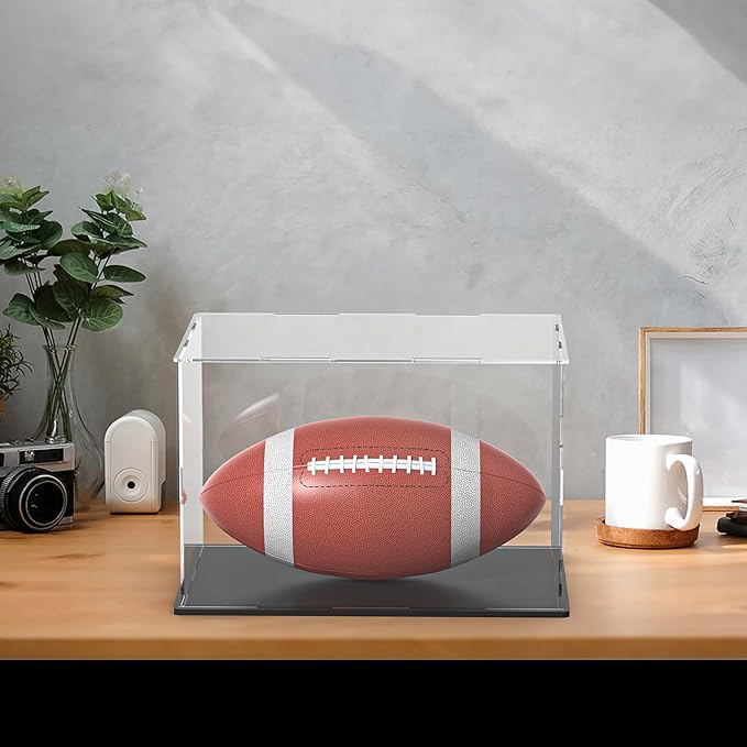 Large Acrylic Display Case for Figures, Clear Acrylic Box with Black Base for showcaseing Miniature, Toys Collectables and Dolls 16 (L) × 12 (W) × 10 (H) inch