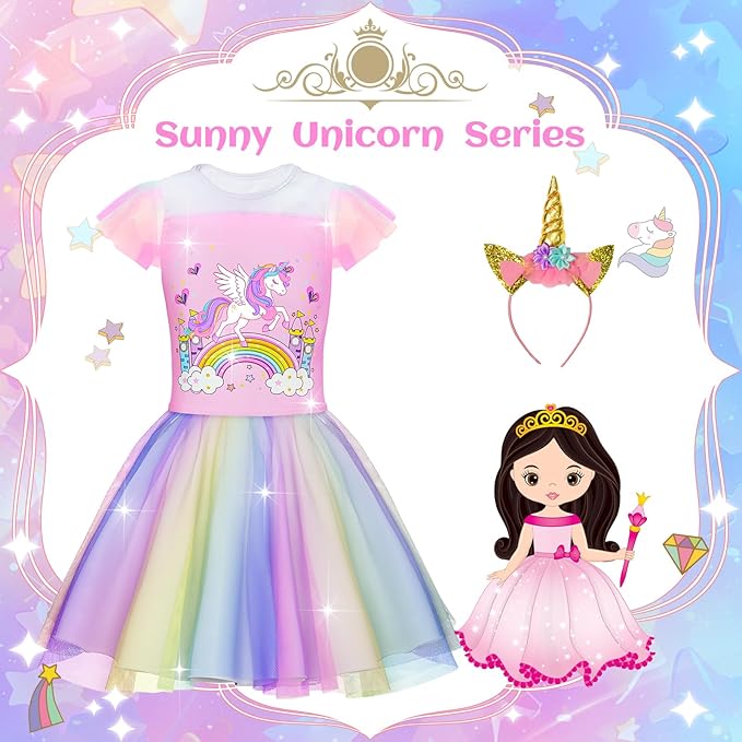 Princess Dress Up for Girls - Dress up Clothes for Toddler Girl,Role Play Costume Princess Toys Christmas Birthday Gifts for Age 3-8 Year Old