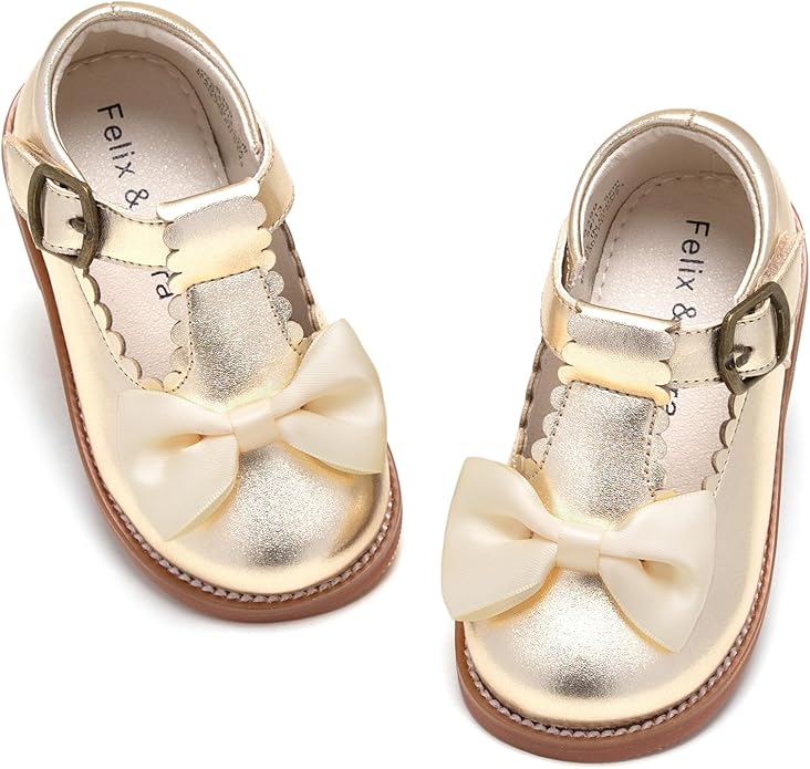 Felix & Flora Toddler Little Girl Mary Jane Dress Shoes - Ballet Flats for Girl Party School Shoes