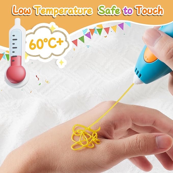 300 Pieces 3D Pen Refills Pack for 3Doodler Start+ Pen 30 Colors 2.5 mm Low Temperature 3D Pencil PCL Filaments Not Compatible with Other 3D Printing Pens