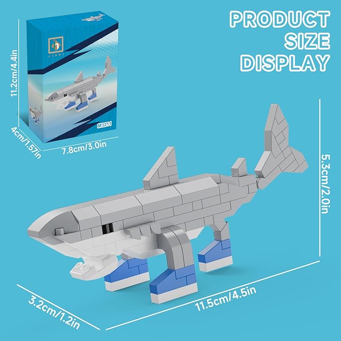 Italian Brainrot Action Figure Building Kit, Brainrot Toys, Creative STEM Construction Blocks, Collectible Desk Decor Gift for Adults & Teens 14+(TRALALERO TRALALA)