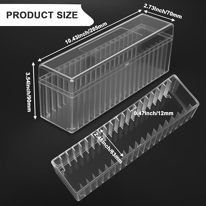 Plastic Coin Slab Storage Box – 20-Slot Coin Holder Organizer Case Fits for PCGS NGC PMG PCCB Slabs, Secure Coin Collection Box for Collectors, Home, Office, Bank Use (Box Only, Clear)