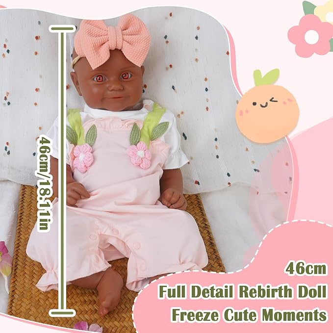 Special Edition, Girl 20 in, Full Silicone Baby Doll, Realistic Baby Dolls, Realistic Veins & Pose, Not Vinyl, Reborn Baby Dolls Silicone Full Body, Gift Set