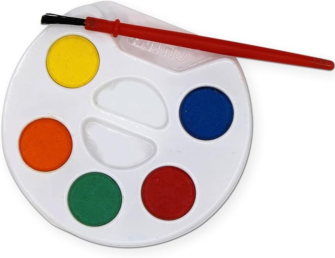 Color Swell Bulk Watercolors Round Paint Pack with Brushes - 50 Sets with 5 Washable Colors Each - Great for Kids, Classrooms, Parties, Students, Donations, Party Favors, All Ages