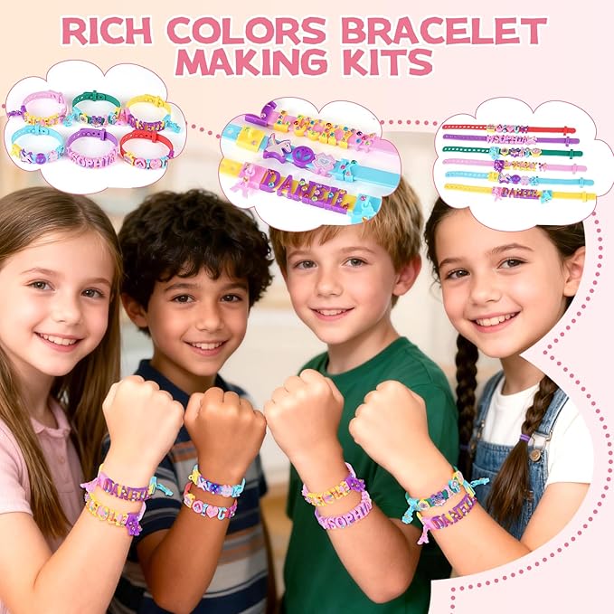 Art & Craft Kits Friendship Bracelet Making Kit 12 Sets - DIY for Girls and boys Ages 5 6 7 8-12, Creative Arts Crafts Christmas & Birthday Present Party Gifts