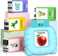 Educational Toys Talking-Flash-Cards, Christmas Birthday Gifts for Boys 1 2 3 4 5 6 Year Old, Learning Toys with 252 Sight Words, Montessori Pocket Speech for Toddlers Ages 1-6, Blue