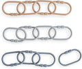 mushie Baby Chain Link Rings Toy 12 Count | Multiuse Car Seat Stroller Connecting Toy (Natural, Stone, Tradewinds)