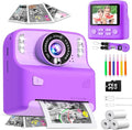 Kids Instant Print Camera, 1080P Digital with 32GB Card, Portable with Lanyard, for 3-8 Year Old Girls & Boys
