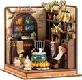 Book Nook Kit for Adults, 3D Wooden Miniature DIY House Craft Kit Book Nook Decor Bookshelf Insert Diorama Birthday Gift