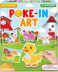 Lonfliness 8PCS Poke-in Craft and Art Kit for Kids Farm Animal Theme No-Mess Fabric Sewing Art Girl Boy 4-12 Puzzle Puncture Painting Farmhouse Sheep Toy Gift for Creative Activity Game Birthday Party