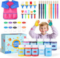 TMOL Washable Finger Paint for Toddlers, 40 PCS Non-Toxic Finger Paints, 10 Vibrant Colors (2fl oz), Baby Paint for Hand and Feet, Safe Art Supplies, Early Learning Gifts for Kids Age 3+