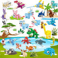 24 Pack Party Favors for Kids, 72 Animal Mini Block Sets， Classroom Goodie Bags, Carnival Prizes, Easter, Birthday Favors for Boys Girls Ages 6-12