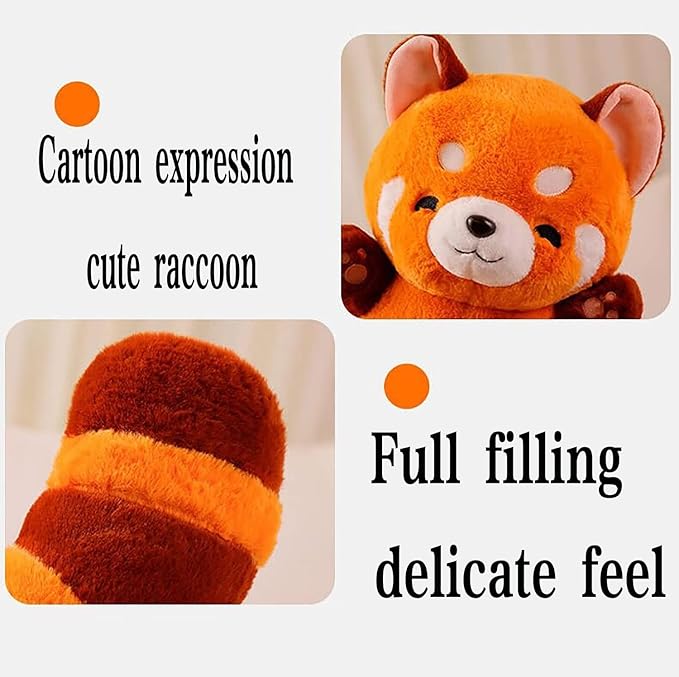 Red Panda Stuffed Animal Cute Red Panda Plush Toy 9 inch for Girls Boys (red Panda)