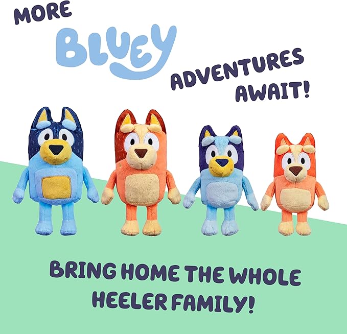 Bluey Friends 2-Pack Plush Stuffed Animals for Kids, Floppy and Turtleboy TV Show Plushies, Cuddly Playtime Toddler Plush Toys, Bluey Gifts Ages 3+