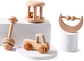 Wood Baby Rattle Personalizable Infant Rattle Sensory Development Wooden Toys Set