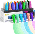 24 Colors Crayons for Toddlers, Non-Toxic Washable Rocket Crayons, Easy-to-Hold Coloring Gifts & Mess-Free Art Supplies for Little Hands