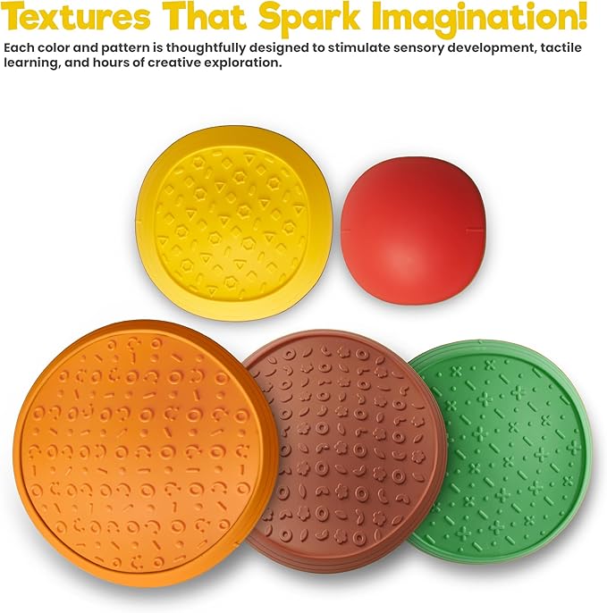 Stepping Stones – Indoor & Outdoor Obstacle Course Toys for Kids – Montessori Sensory & Motor Skill Development, Coordination & Active Play – Textured Educational Play Set