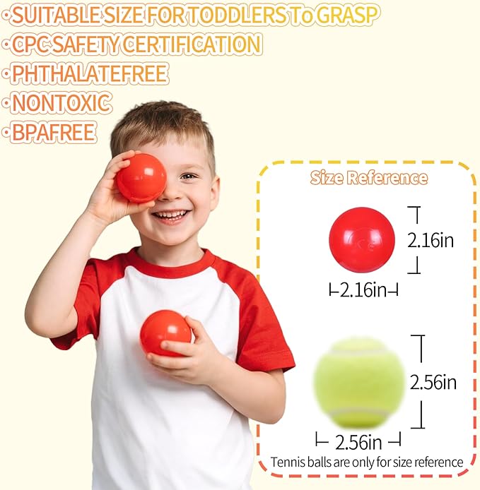 Ball Pit Balls Plastic Balls for Ball Pit Phathalate Free BPA Free Plastic Balls 100pcs 2.2" Set for Toddlers for Play Tent Tunnel