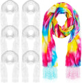 Suhine Blank White Bikini Cover up Wraps to Tie Dye, Full Cotton Summer Scarf Tie Dye Fabric