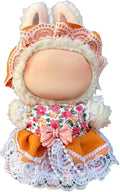 Clothes Set for Dolls 17cm (No Doll), Handcrafted Cute Clothes with Exquisite Accessories for Dress Up Unique Chic Style (Yellow)