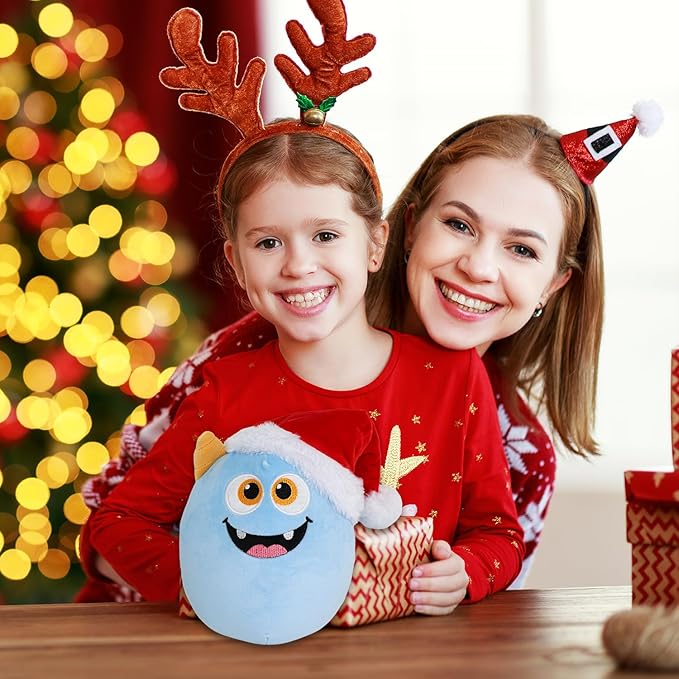 Christmas Plush Monster, Cute Christmas Stuffed Animal Gift for Kids