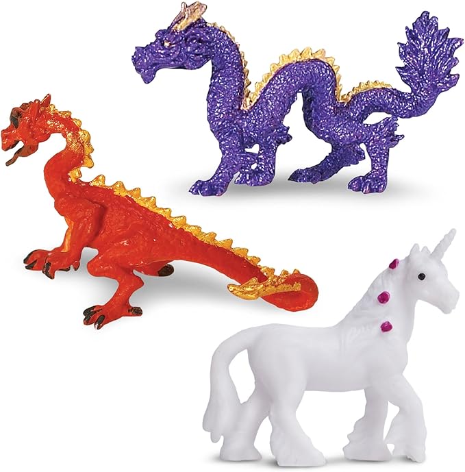 Safari Ltd. Fantasy Fun Pack - Mini Figures of Mythical Creatures - Educational Toy Set for Boys, Girls, and Kids Ages 5+ (Pack of 2)
