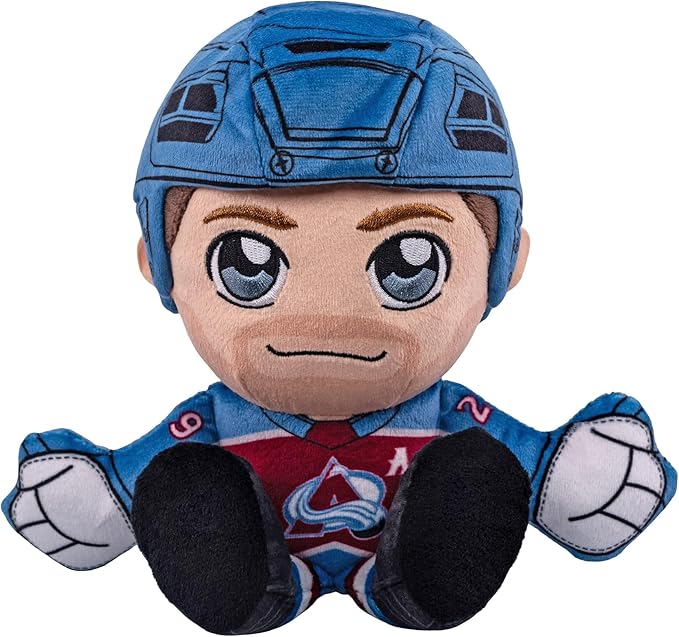 Bleacher Creatures Colorado Avalanche Nathan MacKinnon 8" NHL Kuricha Sitting Plush - Soft Chibi Inspired NHL Superstar