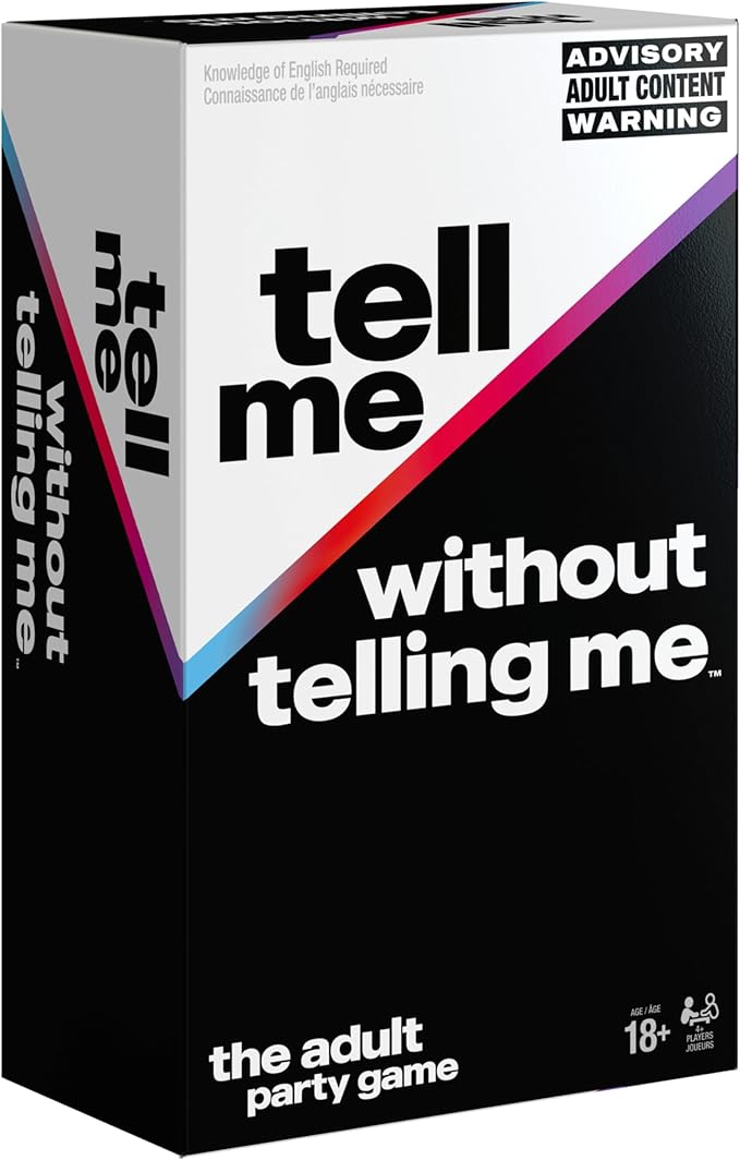 Spin Master Games, Tell Me Without Telling Me, The Viral Hit Adult Card Game, Bachelorette Party Activity, Meme Party Game, 2-10 Players, for Ages 18 & Up