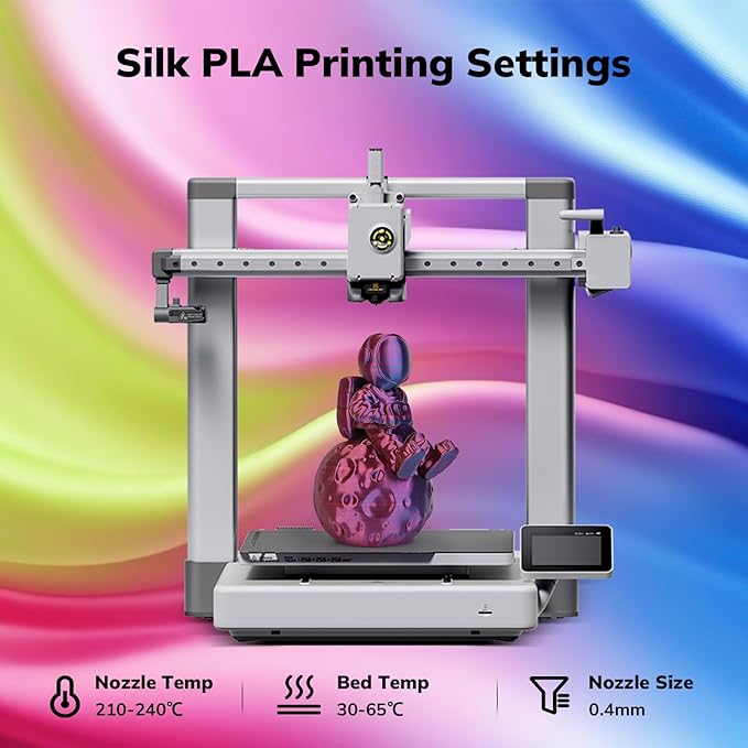 AMOLEN Silk PLA 3D Printer Filament, Tri Color Red Yellow Blue PLA 1.75mm, Shiny Multi Color Change Filament 3D Printing PLA Filament for Most FDM 3D Printer, 1kg Spool(2.2lbs)