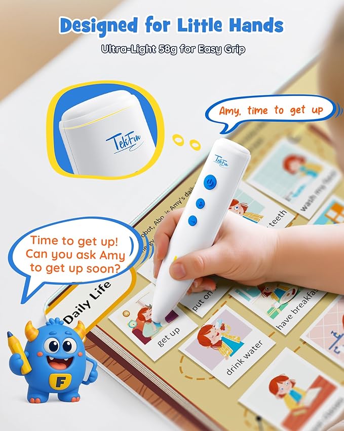 Talking Pen Books Sets, Engaging Electronic Learning Toys with Interactive Audio Sound Books, Toddler Educational Birthday Gifts, Autism Sensory Games for Ages 1 2 3 4