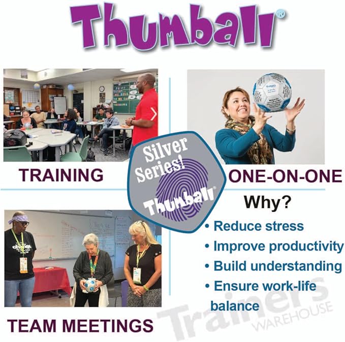 Trainers Warehouse 6" Thumball Collection, 32 Prompts for Conversation, Team Building, Relationship and Training
