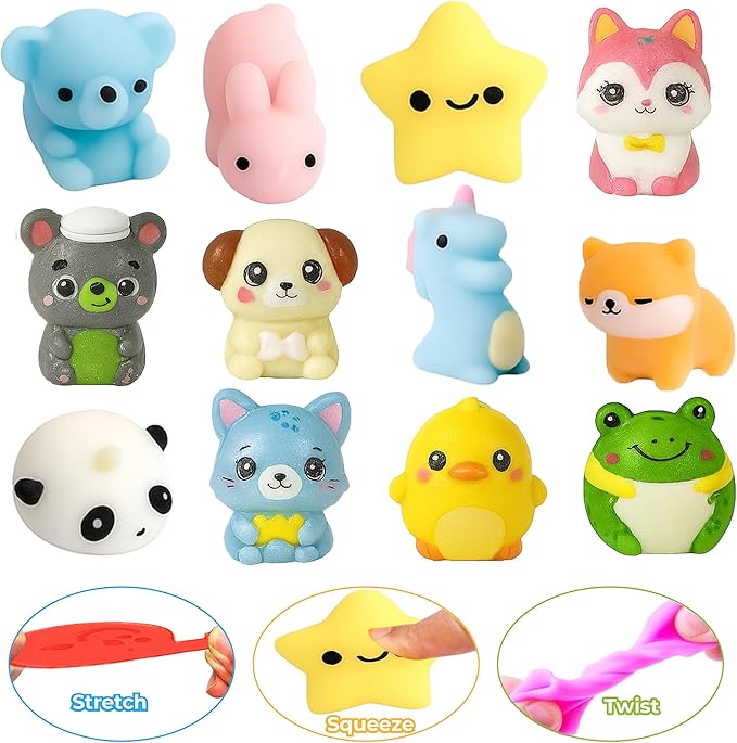 125 Pcs Party Favors Fidget Toys Pack, Randomly Selected Pop Sensory Set Gifts Stickers for Kids Adults Boy Girl Stocking Stuffers Autistic Bulk Goodie Bag Filler Treasure Box Classroom Prizes School