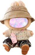 17cm Doll Clothes Set, 5 Pieces Dress Outfit Set for 6.7inch Doll Suit, Fashion Chic Hat & Clothes Accessories for 1st/2nd/3rd Gen Dolls Play & Display Brown