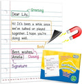 Aizweb Giant Magnetic Notebook Paper,Dry Erase Handwriting Lined for Classroom Whiteboard Accessories, Chart Paper Teacher Must Have Homeschool Teaching Supplies,Teacher Essential,17" x 21.5"