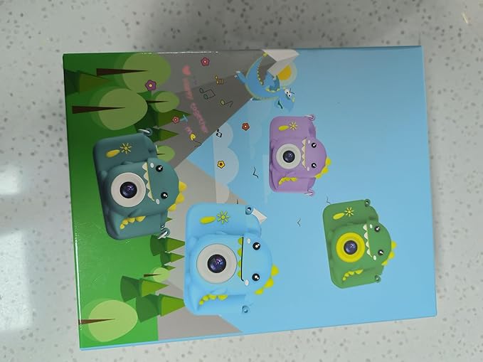Hangrui Dinosaur Kids Camera Toys, Birthday Graduation Gifts for Girls Boys 3-12, 1080P HD Selfie Digital Video Camera for Toddlers,Travel Gifts Dino Toys for 4 5 6 7 8 9 Years Old(Purple)